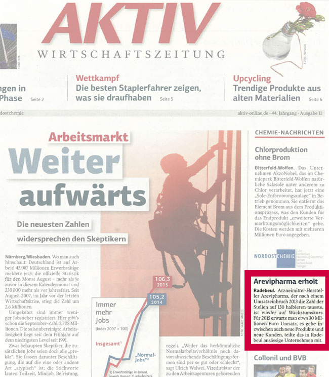 AKTIV Wirtschaftszeitung, Titelseite Ausgabe 11, 44. Jahrgang